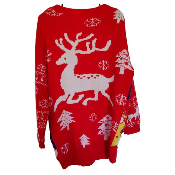 Ugly Christmas Santa Sweater / Cardigan Unisex - Picture 2 of 3